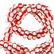 Polymer Perlen Rondell 7mm - White-red
